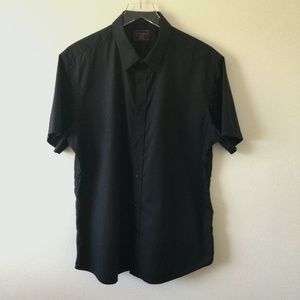 UNTUCKit Short Sleeve Cotton Shirt Black XL